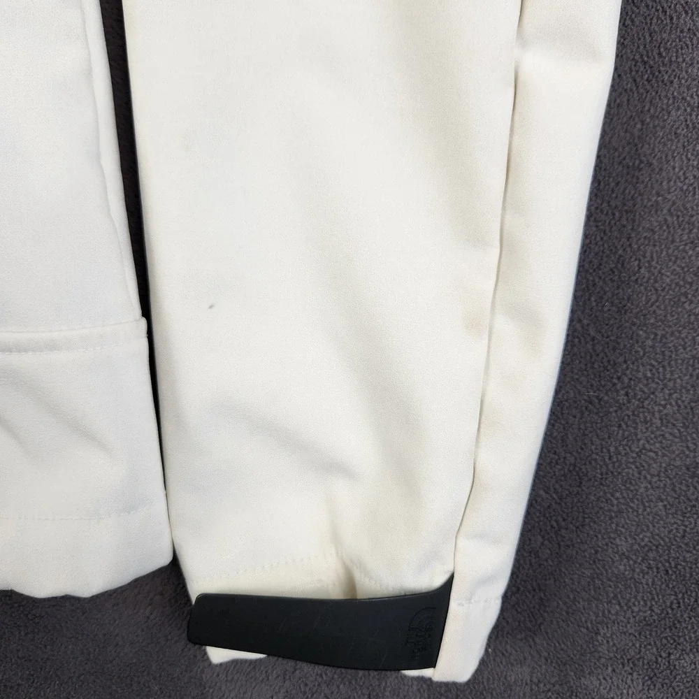 The North Face Apex Jacket Womens Small Cream Fleece Lined Softshell‎ Full Zip